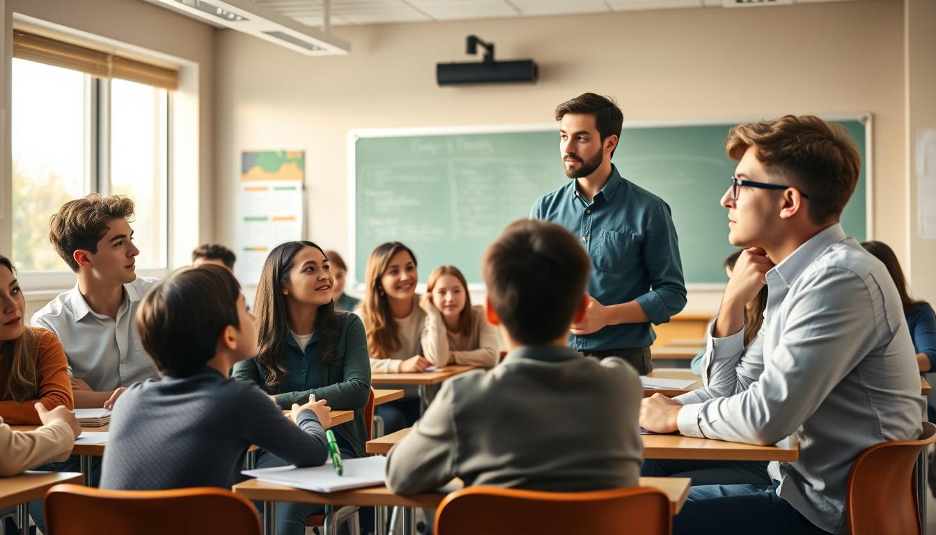 Student using learning strategies while studying